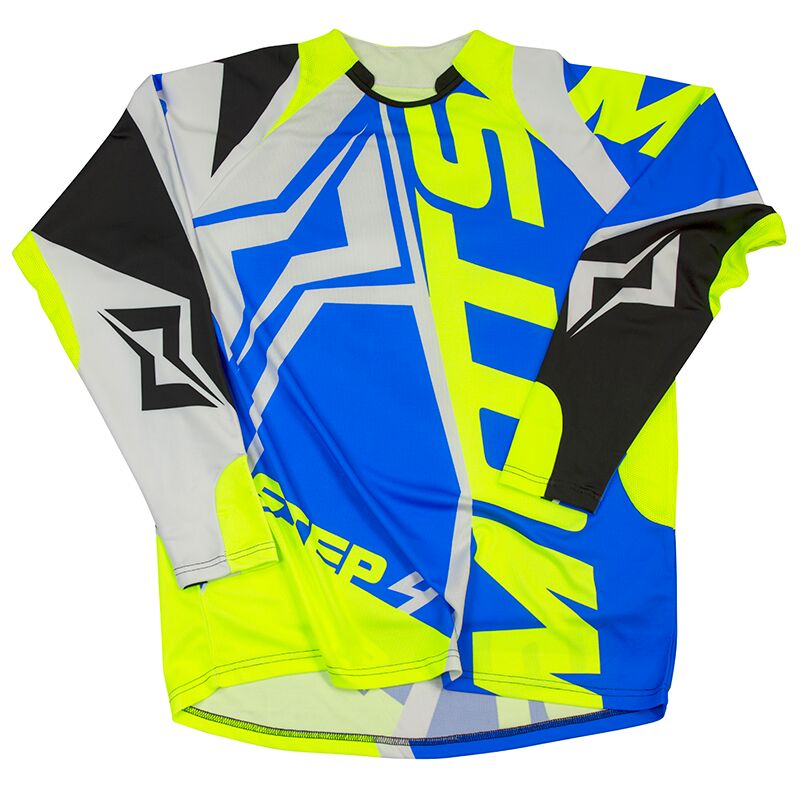 Bild von Trial Jersey Mots Step 4 blau/gelb Gr. L 