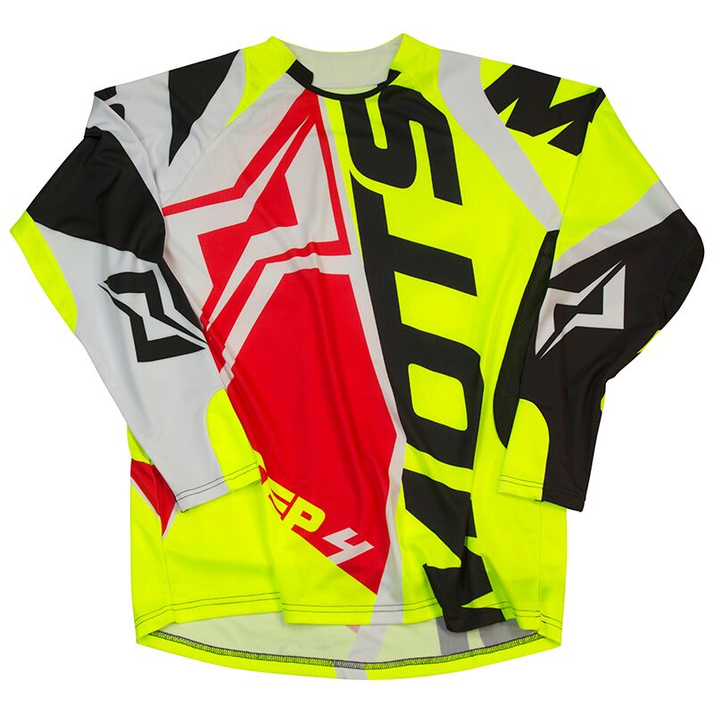 Bild von Trial Jersey Mots Step 4 rot/gelb Gr. L
