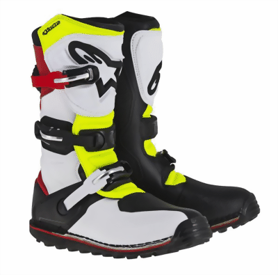 Bild von Trial Stiefel Alpinestars Tech T weiss-rot-gelb