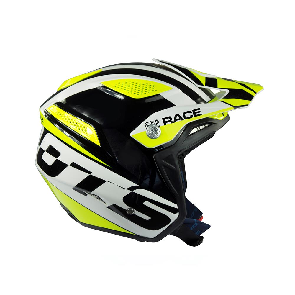 Bild von Helm Mots GO2 RACE Schwarz/Weiss/Fluo Gr. XL