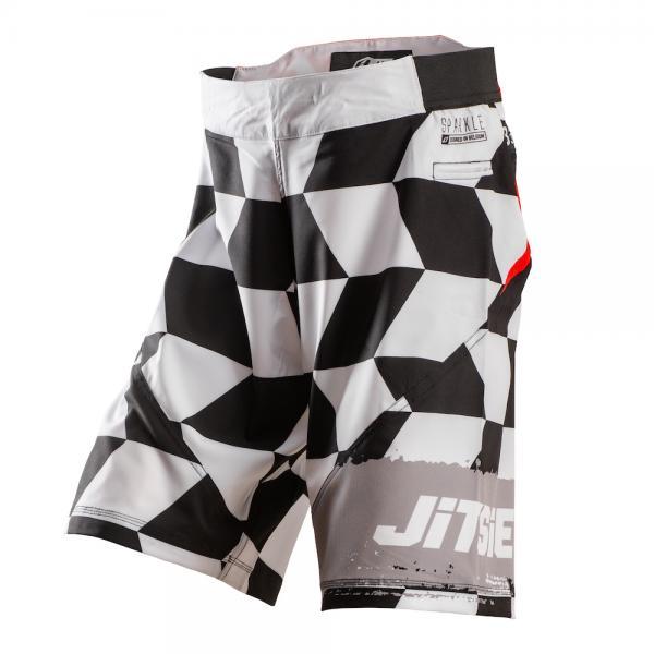 Bild von Jitsie Hose kurz B3 SPARKLE weiss/schwarz kariert